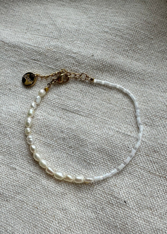 Sui ava ferskvannsarmbånd naturlig/miyuki