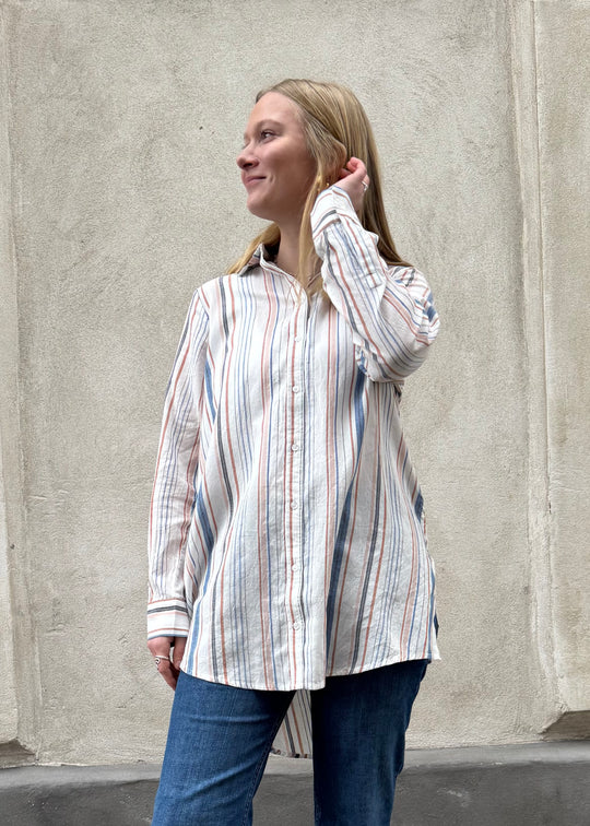 Basic Apparel Jima Long Shirt Multistriped