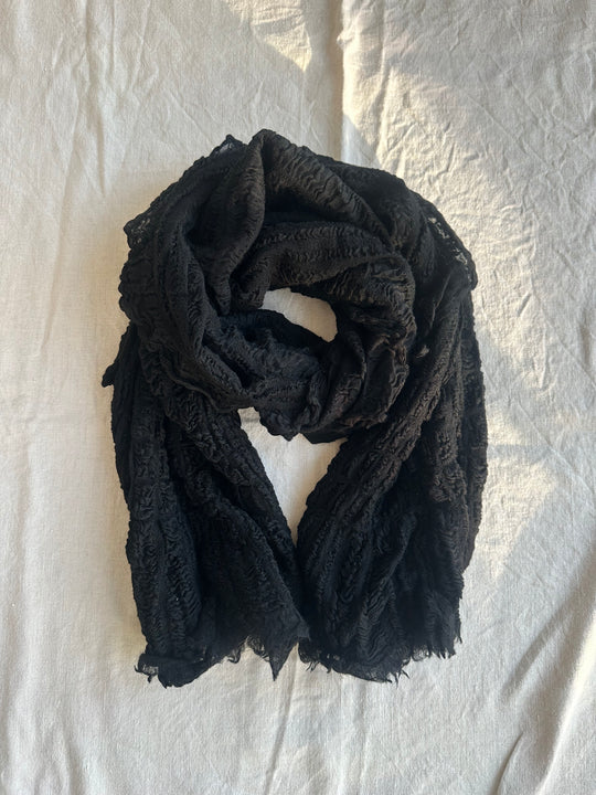 Livness uldtørklæde sort