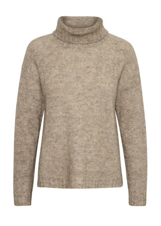 My Essential Wadrobe The Knit Rollneck Dune Melange