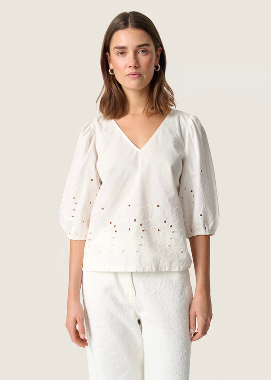 Soaked SLManja Blouse SS Broken white