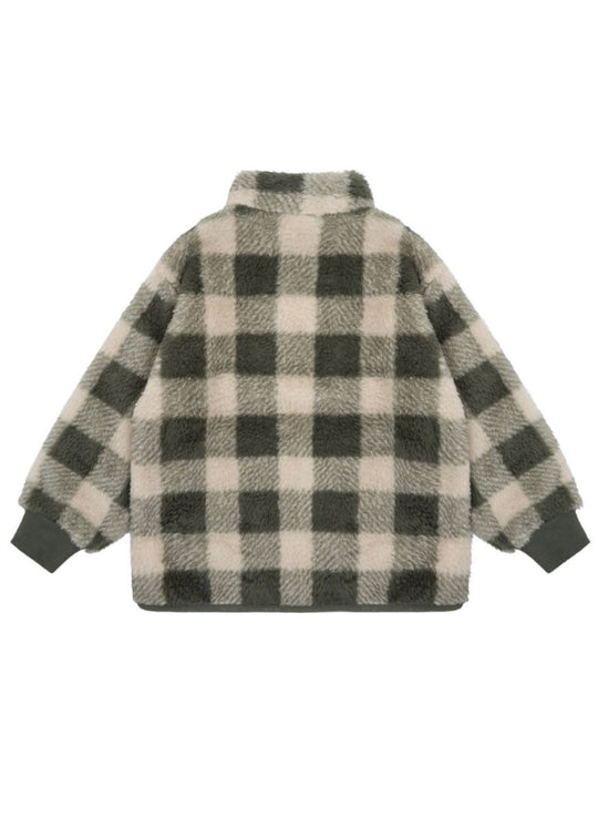 Minymo Teddy Jacket AOP Green