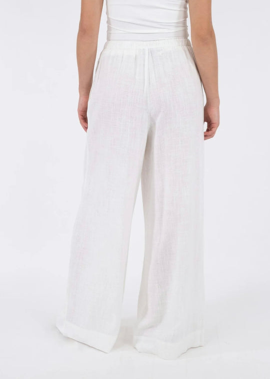 Neo Noir Lissabon Soft Linen Pants hvid