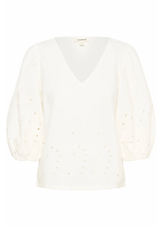 Soaked SLManja Blouse SS Broken white