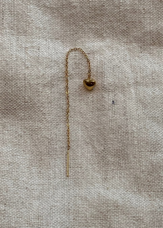 Black design by Camilla Folkman Heart Chain Earring