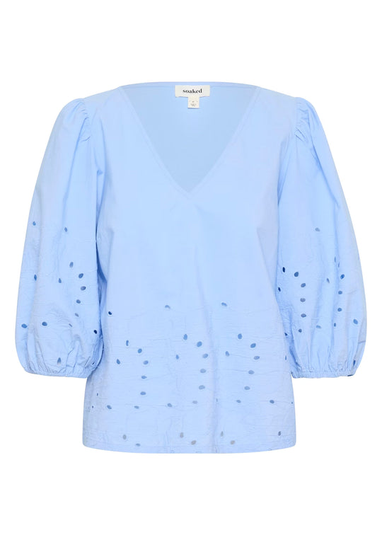 Soaked SLManja Blouse SS Vista Blue