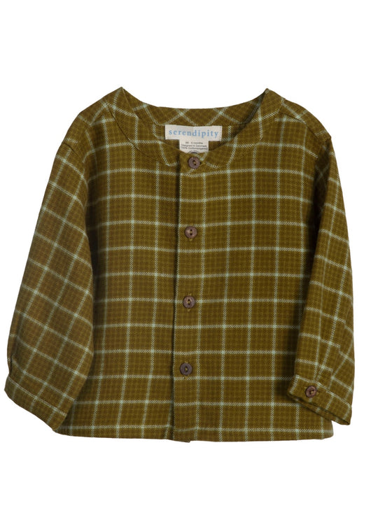 Serendipity Brushed Shirt Olive Checks