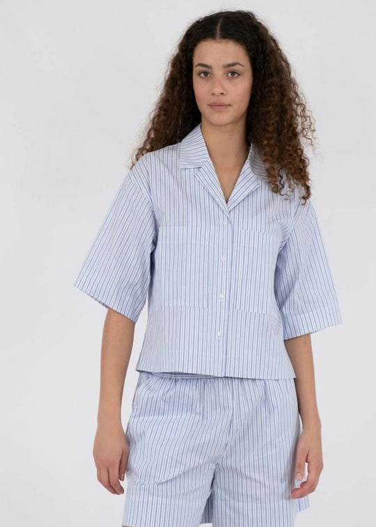 Neo Noir Ginna Stripe Shirt light blue