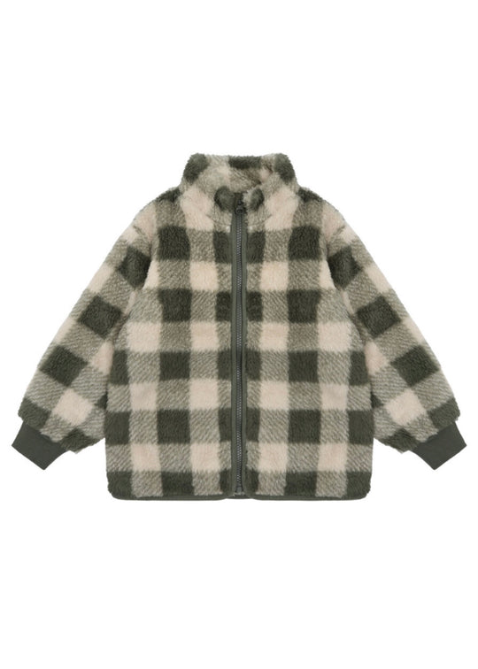 Minymo Teddy Jacket AOP Green