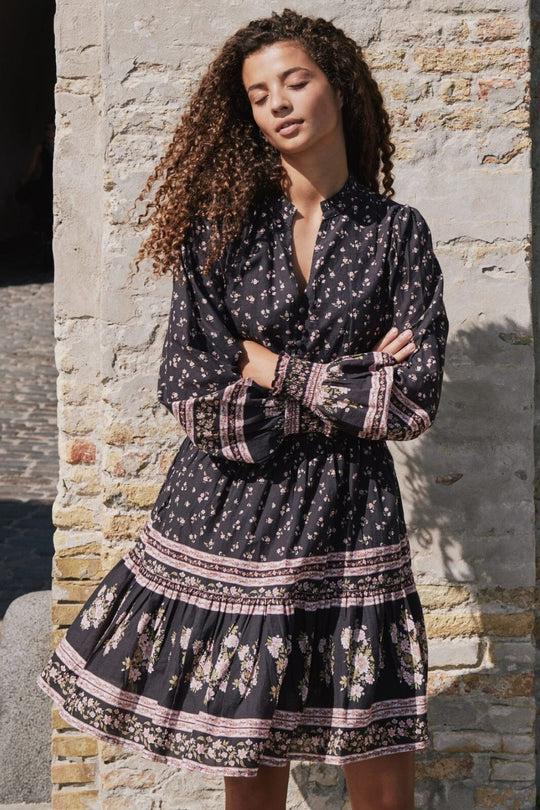 Neo Noir Malti Mini Border Dress black