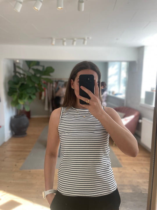 My Essential Wardrobe Lisamw Striped Top Dijon