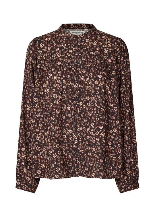 Lollys Laundry NickyLL Shirt LS Dark Mokka