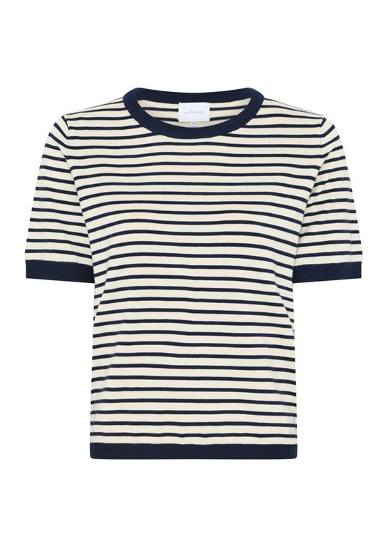 La Rouge Sailor Knit S/S Offwhite/navy stripe