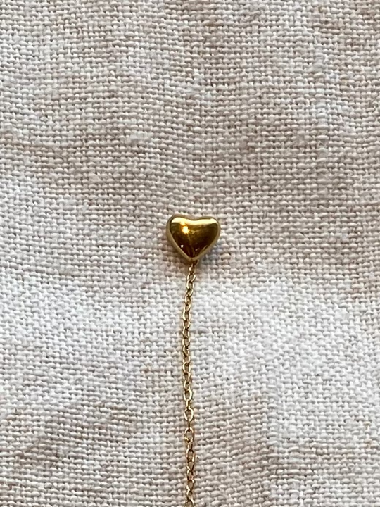 Black design by Camilla Folkman Heart Chain Earring