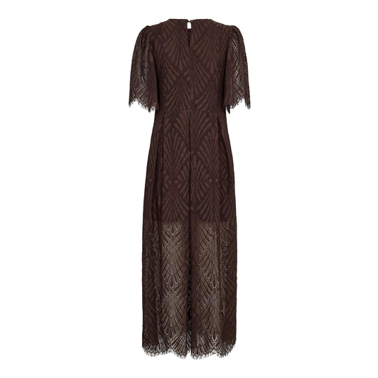 Co’Couture Leticc Lace Maxi Dress Dark Brown