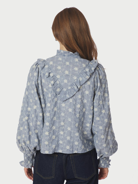 Neo Noir Degas Delicate Blouse Dusty Blue