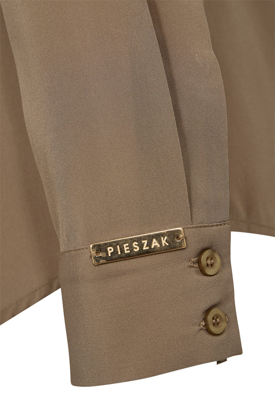 Pieszak PD-Percy Silk Shirt lead brown