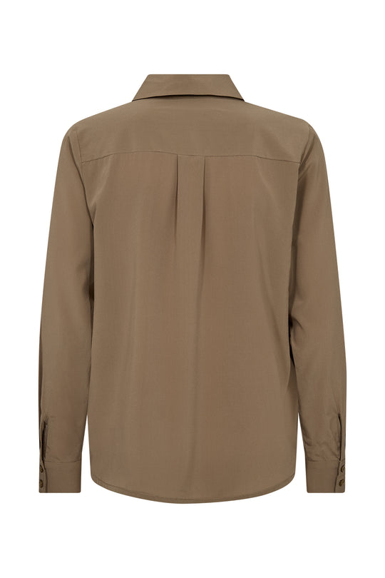 Pieszak PD-Percy Silk Shirt lead brown