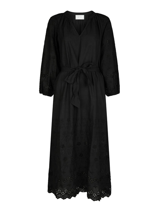 Neo Noir Colette Embroidery Dress Black