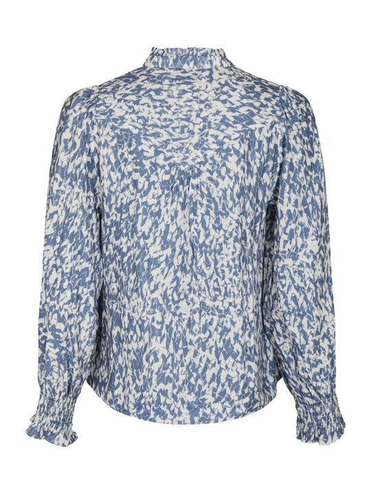 Neo Noir Astrida Fracture Blouse Dusty Blue