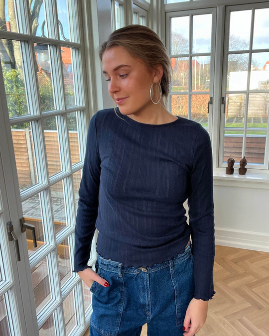 La Rouge Lotus T-shirt L/S Navy