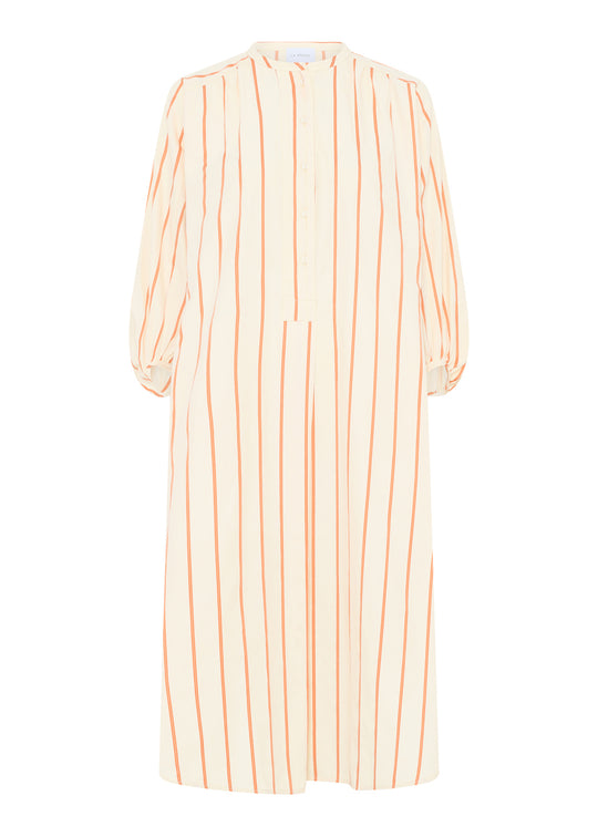 La Rouge Louise Shirt Dress Sand/Orange Stripe