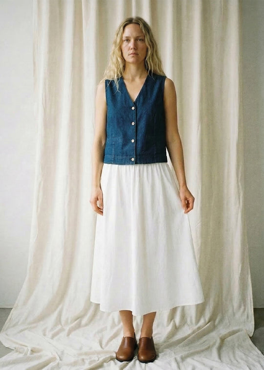 La Rouge Luna Waistcoat denim