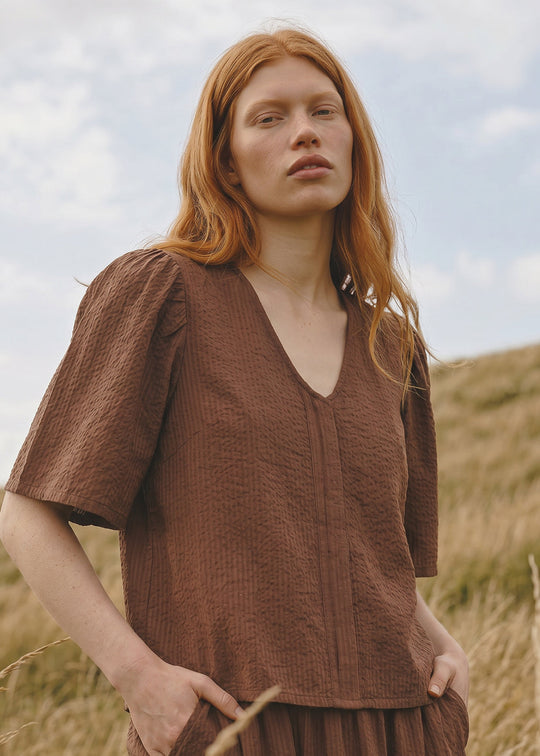 La Rouge Sienna Short Sleeve Chestnut