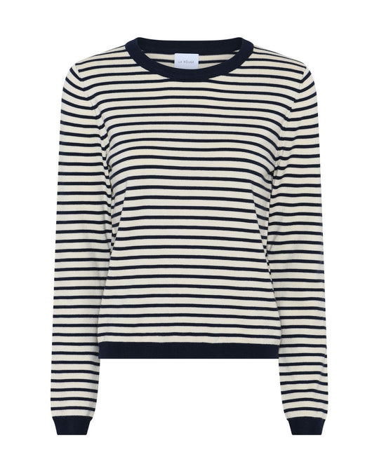 La Rouge Sailor L/s Knit Offwhite/navy Stripe