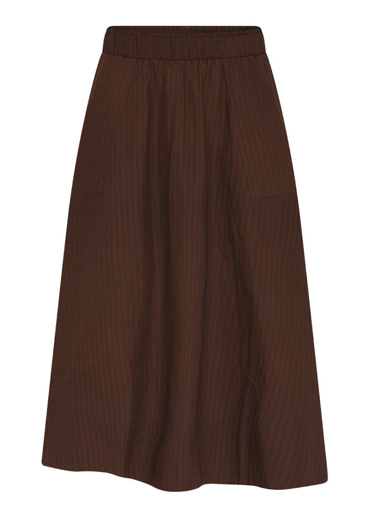 La Rouge Vilma Skirt Striped Brown Stripes