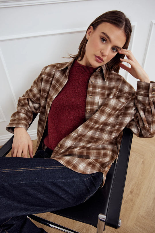 Noella Lisa Shirt Celestin Brown Check