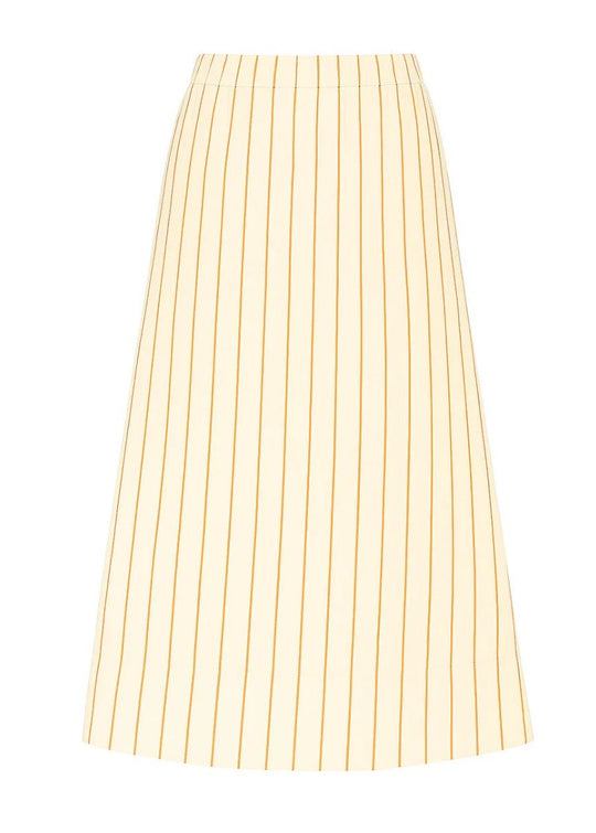La Rouge Louise Skirt Sand/Orange Stripe