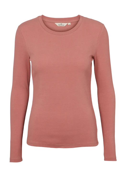 Pre-order uge 8. Basic Apparel Ludmilla LS Tee Old Rose