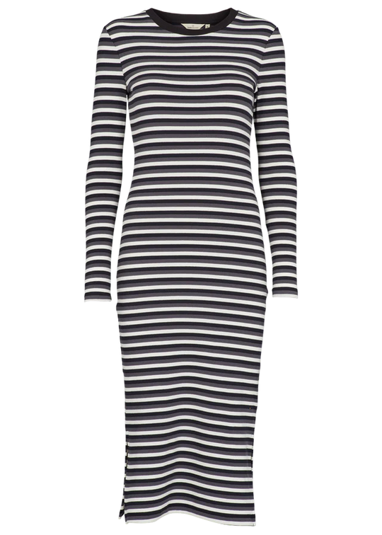 Basic Apparel Ludmilla Long dress whisper white/dark grey mel./black