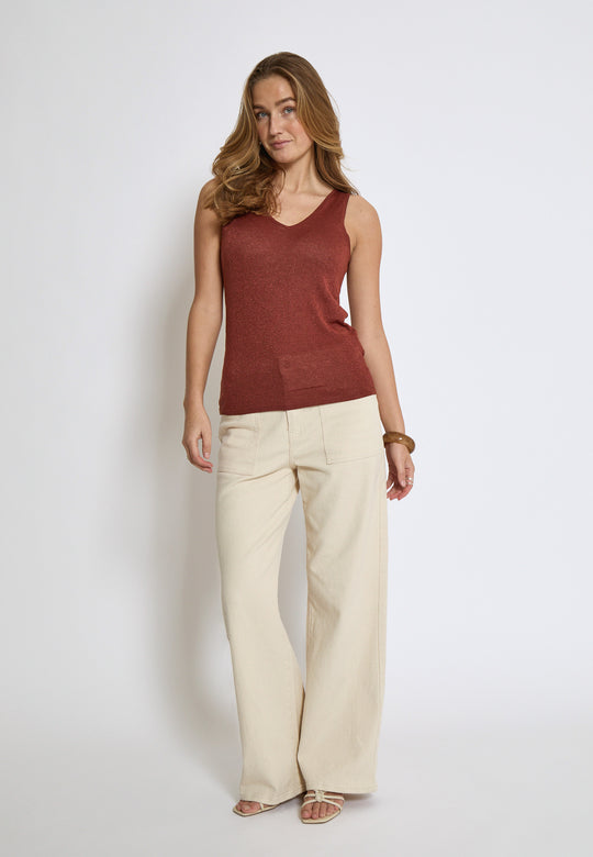 Minus MSCarli Knit Top MET Smoked Paprika Met.