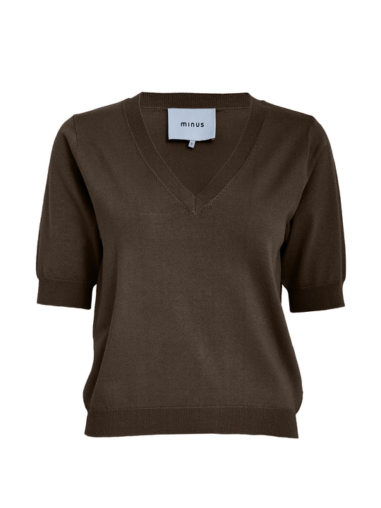 Minus MSMilla V-Neck Knit Tee Tiramisu