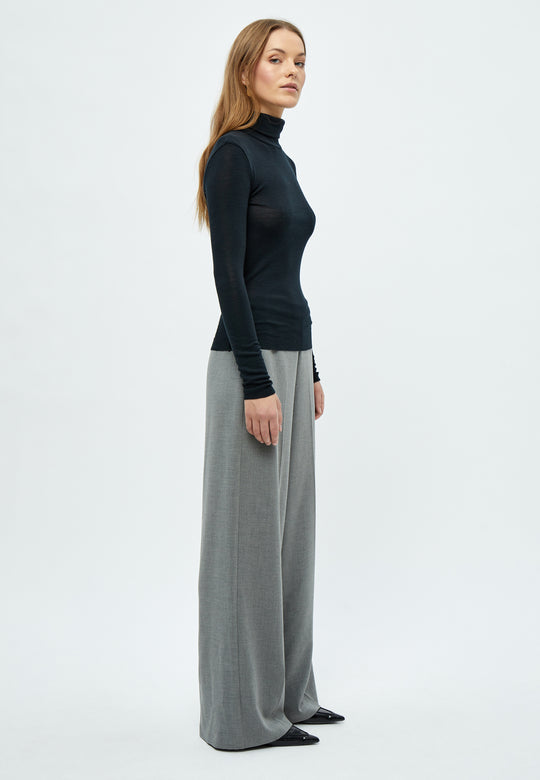 Minus MSCally Roll Neck Long Sleeve Top black
