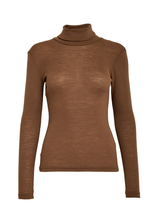 Minus MSCally Roll Neck Long Sleeve Top Tiramisu