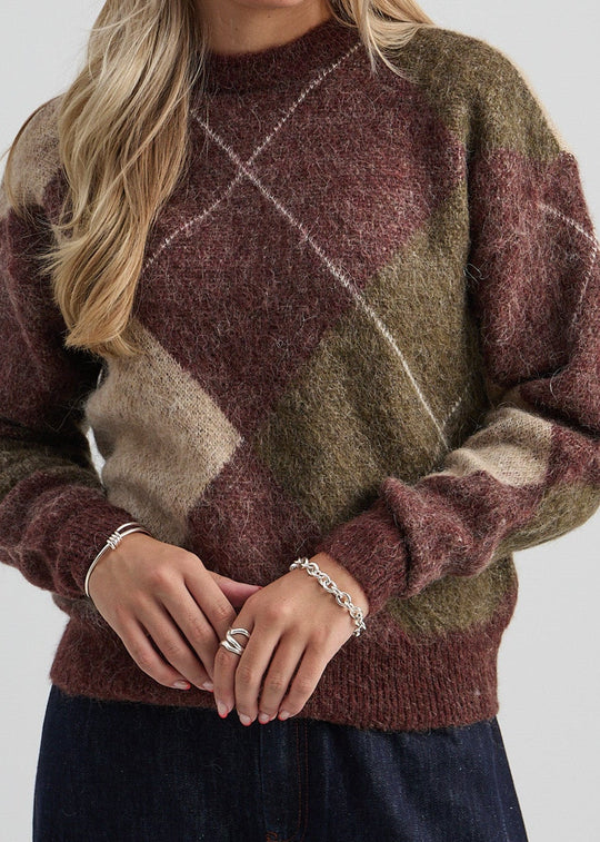 Minus MSRevea Knit Pullover Maroon Red