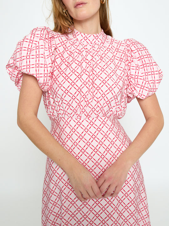 Minus MSSelvine Maxi Dress 4019P Prism Pink Print
