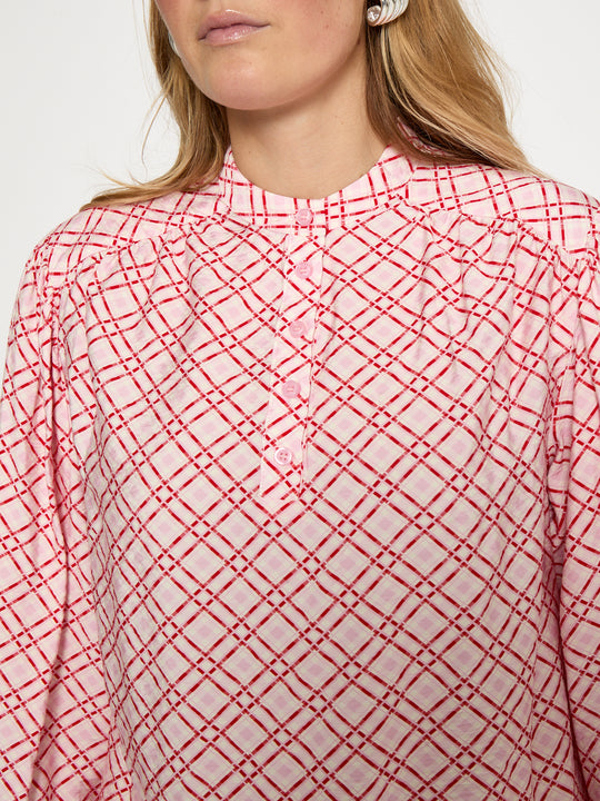 Minus MSSelvine Blouse 4019P Prism Pink Print