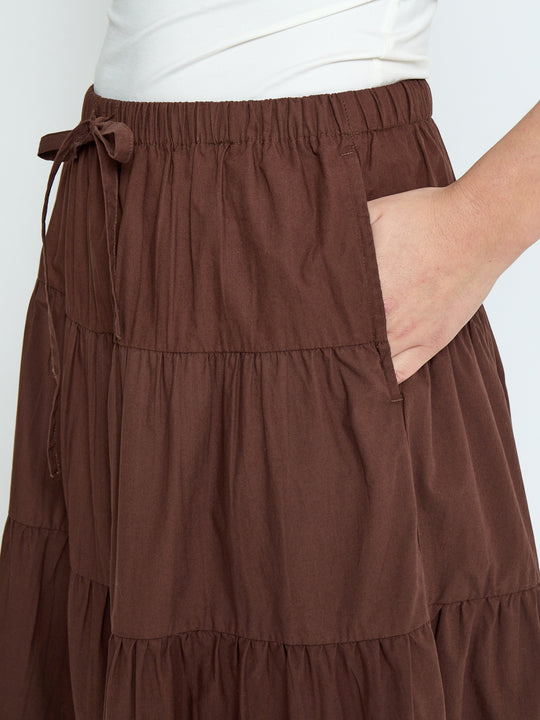 Minus MSFreya Maxi Skirt Chestnut