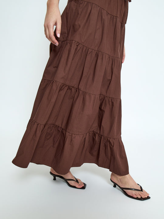Minus MSFreya Maxi Skirt Chestnut