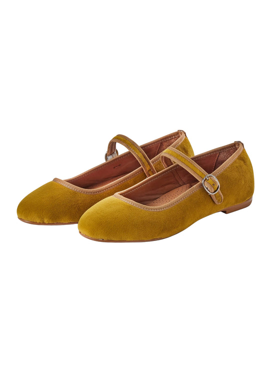 Atone Mary Jane Ballerina Mustard