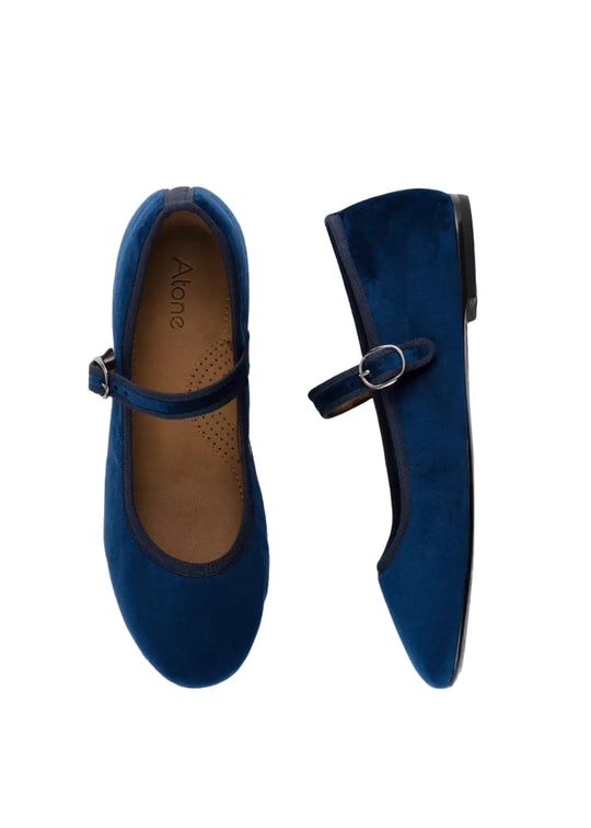 Atone Mary Jane Ballerina Atlantic blue