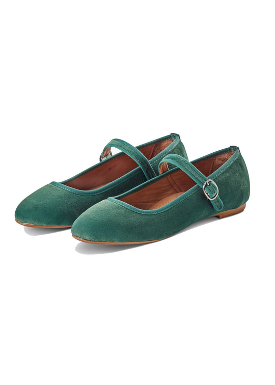 Atone Mary Jane Ballerina Aventurine green