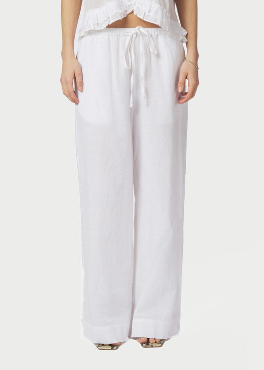 Neo Noir Heifa Linen Pants White