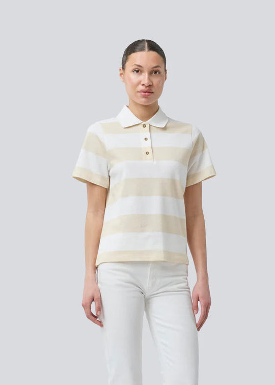 Modström Nobumd polo Beige Stripe