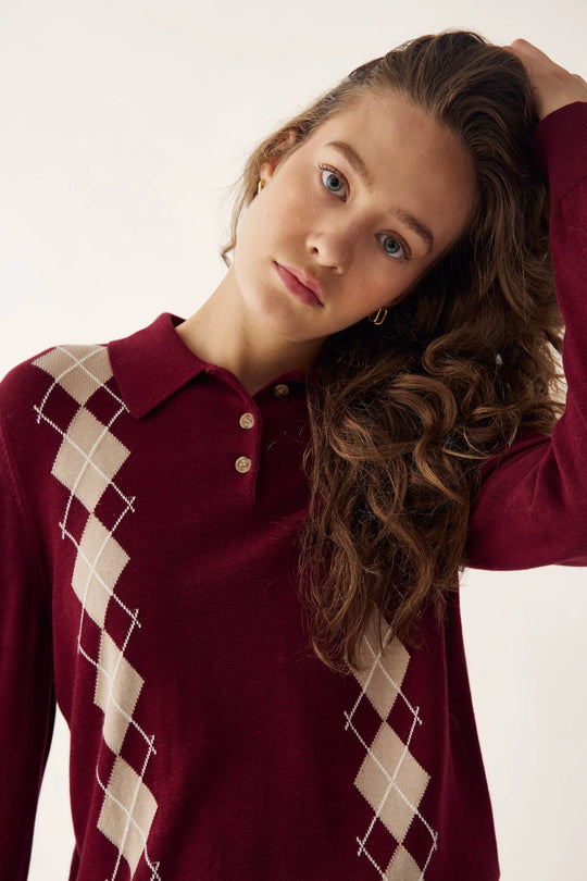 Noella N-Maxine Knit Dasha Winetasting Check