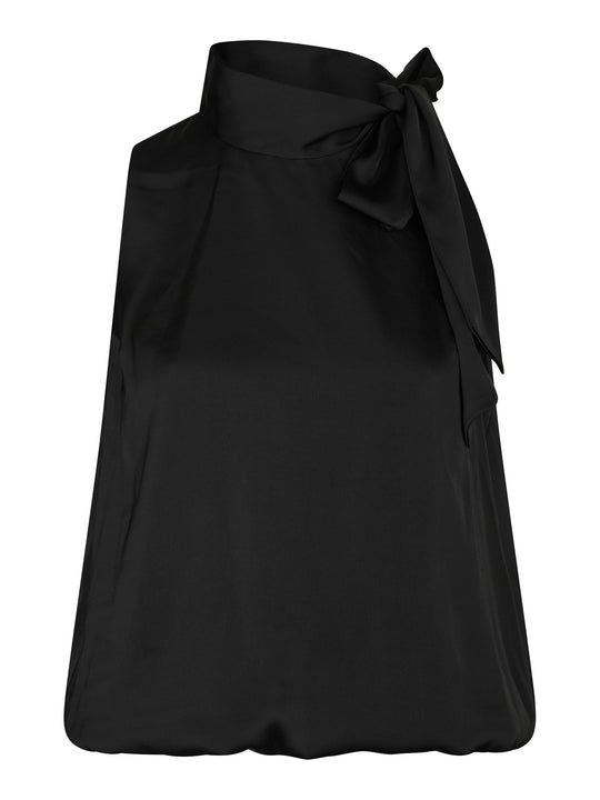 Neo Noir Veda Drapy Satin Top Black